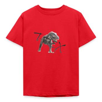 T-Rex - T-shirt Enfant - rouge - Devant - AI Model Kid Male (0cm)