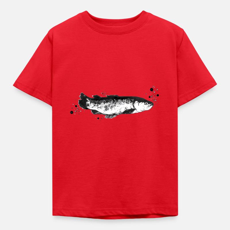 Fisch - Kinder T-Shirt - Rot