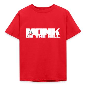 Monk on the Hill - Buddha Monk on the Mountain - Kids' T-Shirt - red - Front - AI Model Kid Male (0cm)