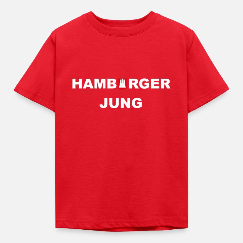Hamburger Jung - Kinder T-Shirt - Rot