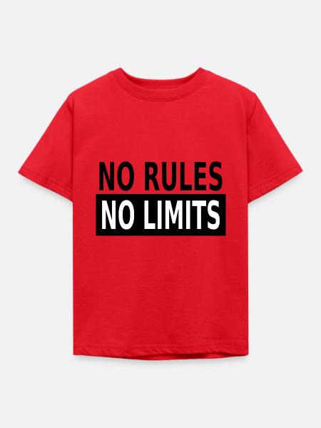 No Rules No Limits - Kinder T-Shirt - Rot