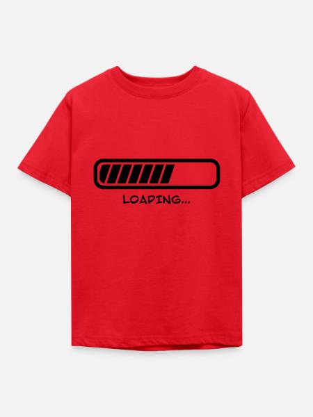 Ladebalken Aufladen Warten - Kinder T-Shirt - Rot