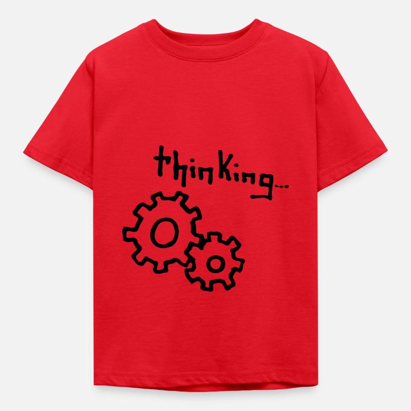 thinking - Kids' T-Shirt - red