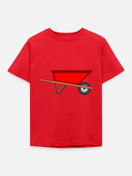 Schubkarre Garten Gärtner - Kinder T-Shirt - Rot