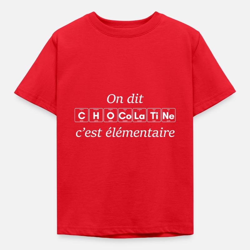 On dit Chocolatine c'est élémentaire - T-shirt Enfant - rouge