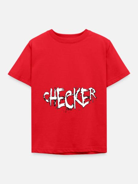 CHECKER - Kinder T-Shirt - Rot