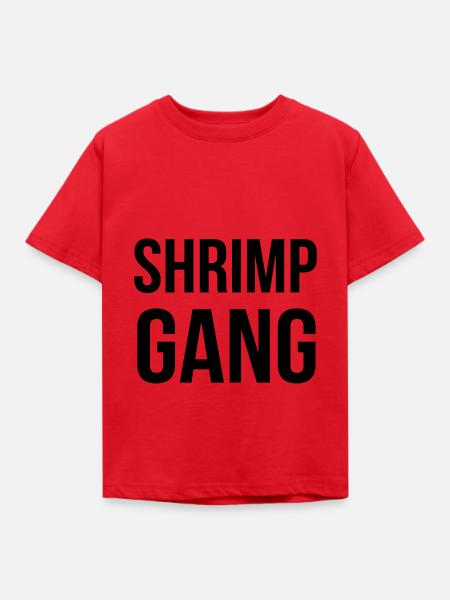 SHRIMP GANG - Kinder T-Shirt - Rot