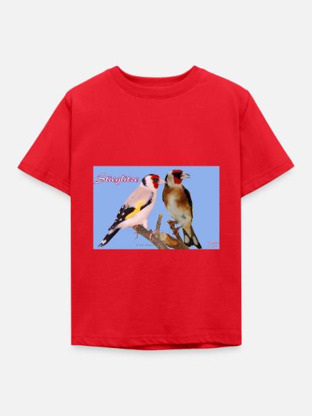 Stieglitze - Kinder T-Shirt - Rot