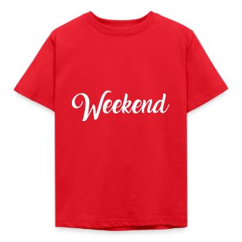 Wochenende - Kinder T-Shirt - Rot - Vorne - AI Model Kid Male (0cm)
