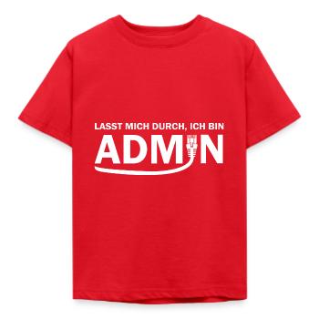 Ich bin Admin - Kinder T-Shirt - Rot - Vorne - AI Model Kid Male (0cm)