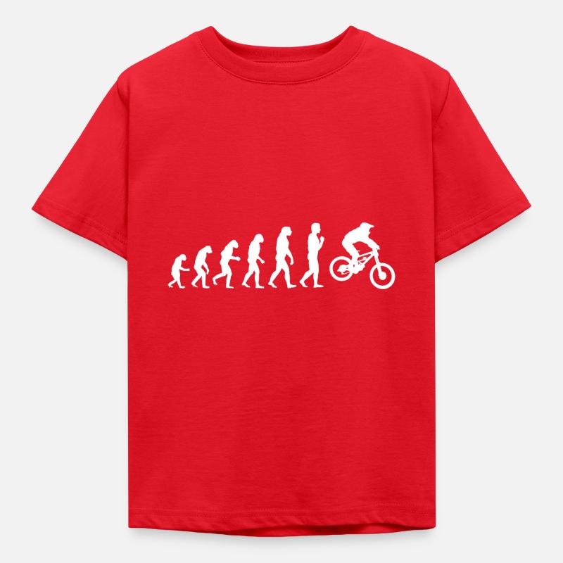 Downhill Bike Evolution - Kids' T-Shirt - red