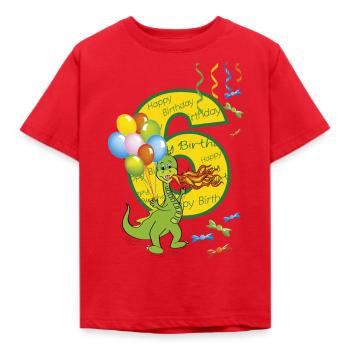 sixième anniversaire 6 ans draghetto - T-shirt Enfant - rouge - Devant - AI Model Kid Male (0cm)