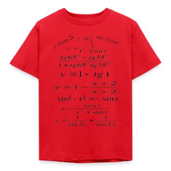 Mathe - Kinder T-Shirt - Rot - Vorne - AI Model Kid Male (0cm)