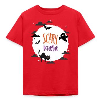 Scary Decorator - Kids' T-Shirt - red - Front - AI Model Kid Male (0cm)