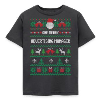 One Merry Advertising Manager - Kids' T-Shirt - dark grey - Front - AI Model Kid Female (0cm)
