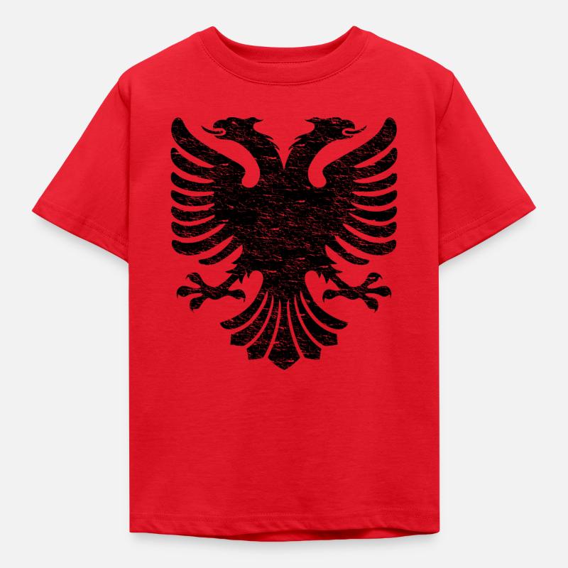 Albanian eagle double-headed eagle Shqiptar Albanian - Kids' T-Shirt - red