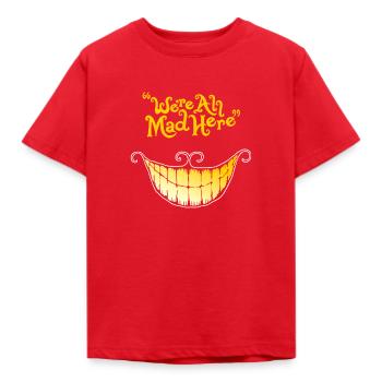 Mad Cheshire cat - Kids' T-Shirt - red - Front - AI Model Kid Male (0cm)