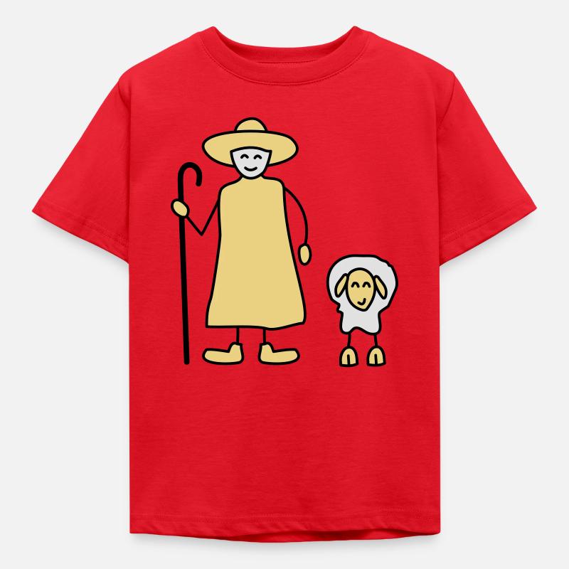 schaefer schafe tier beruf - Kinder T-Shirt - Rot