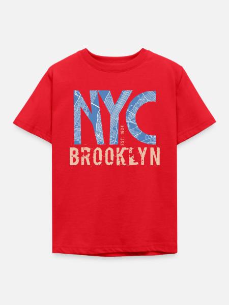 NYC Brooklyn – Urbaner Streetstyle - Kinder T-Shirt - Rot