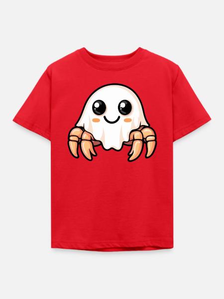Krebs Krabbe Halloween Geist - Kinder T-Shirt - Rot