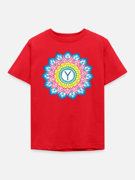 Mandala Y Arc in der Sonne - Kinder T-Shirt - Rot
