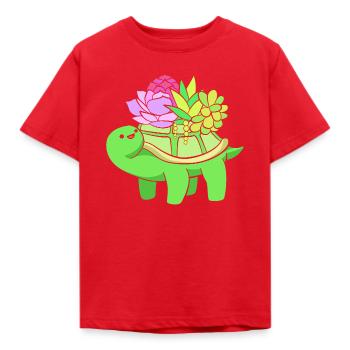 Plant Cactus Cacti - Kids' T-Shirt - red - Front - AI Model Kid Male (0cm)