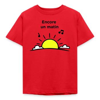 Ein weiterer Morgen - Kinder T-Shirt - Rot - Vorne - AI Model Kid Male (0cm)