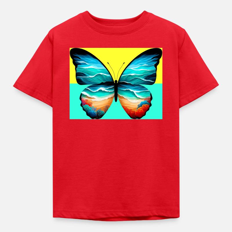 papillon - T-shirt Enfant - rouge