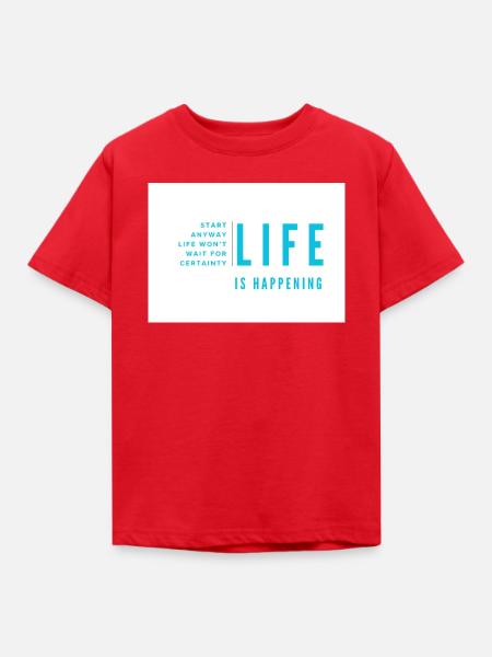Das Leben passiert einfach - Kinder T-Shirt - Rot