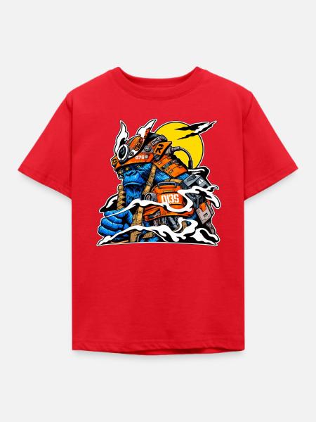 Gorilla im Neon-Mech-Anzug - Kinder T-Shirt - Rot