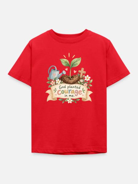 Gott gab mir Mut - Kinder T-Shirt - Rot