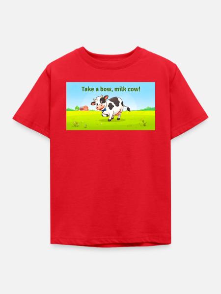 NIMM EINE VERBEUGUNG MILCHKUH - Kinder T-Shirt - Rot
