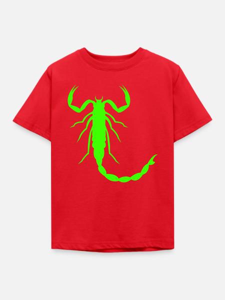 Leuchtender Skorpion Silhouette - Kinder T-Shirt - Rot