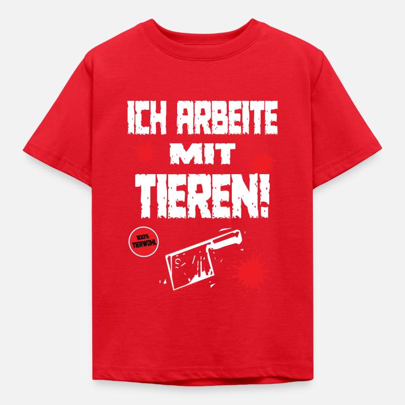 Lustiger Spruch für Metzger oder Fleischer - Kinder T-Shirt - Rot