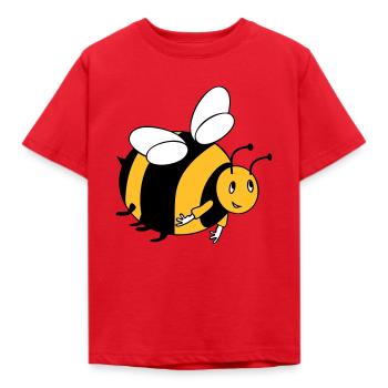 Hummel mit deinen Farben - Kinder T-Shirt - Rot - Vorne - AI Model Kid Male (0cm)