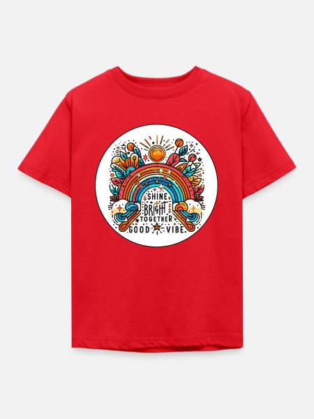 Gemeinsam hell leuchten - Kinder T-Shirt - Rot