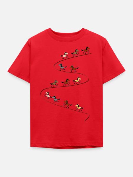 Islandpferde - Kinder T-Shirt - Rot