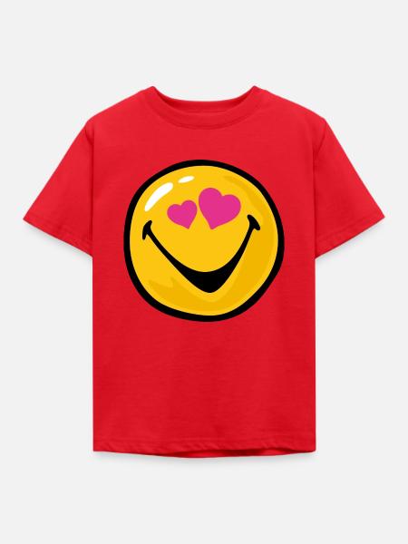 Smiley Love Hit - Kinder T-Shirt - Rot