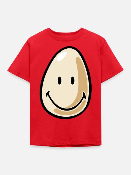 Smiley Egg - Kinder T-Shirt - Rot
