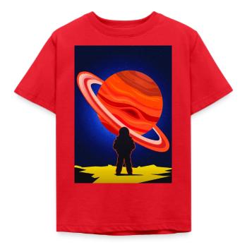 Planeten - Kinder T-Shirt - Rot - Vorne - AI Model Kid Male (0cm)