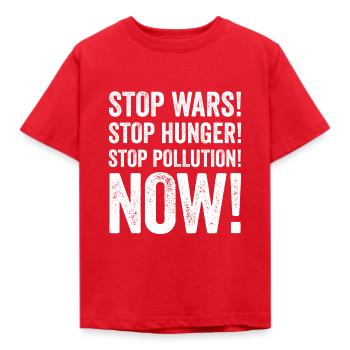 Peace Food par planète Terre Protection de l’environnement - T-shirt Enfant - rouge - Devant - AI Model Kid Male (0cm)