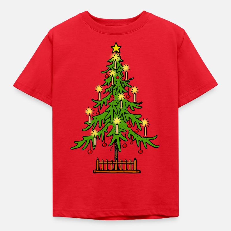 WEIHNACHTSBAUM - Kinder T-Shirt - Rot