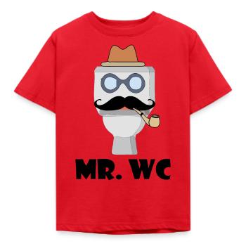 MR WC - T-shirt Enfant - rouge - Devant - AI Model Kid Male (0cm)