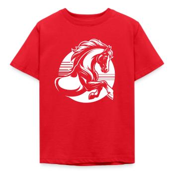 Oldenburg Horse - Kids' T-Shirt - red - Front - AI Model Kid Male (0cm)