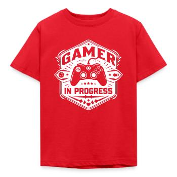 Gamer in Progress - Kids' T-Shirt - red - Front - AI Model Kid Male (0cm)
