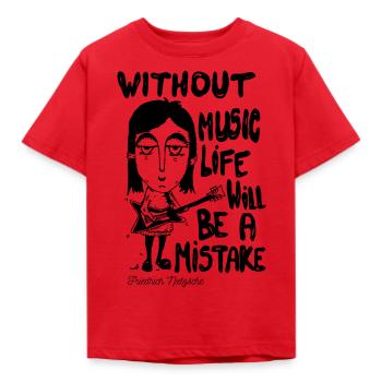 sans la vie musicale sera une erreur - T-shirt Enfant - rouge - Devant - AI Model Kid Male (0cm)
