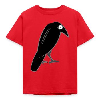 Rabe - Kinder T-Shirt - Rot - Vorne - AI Model Kid Male (0cm)