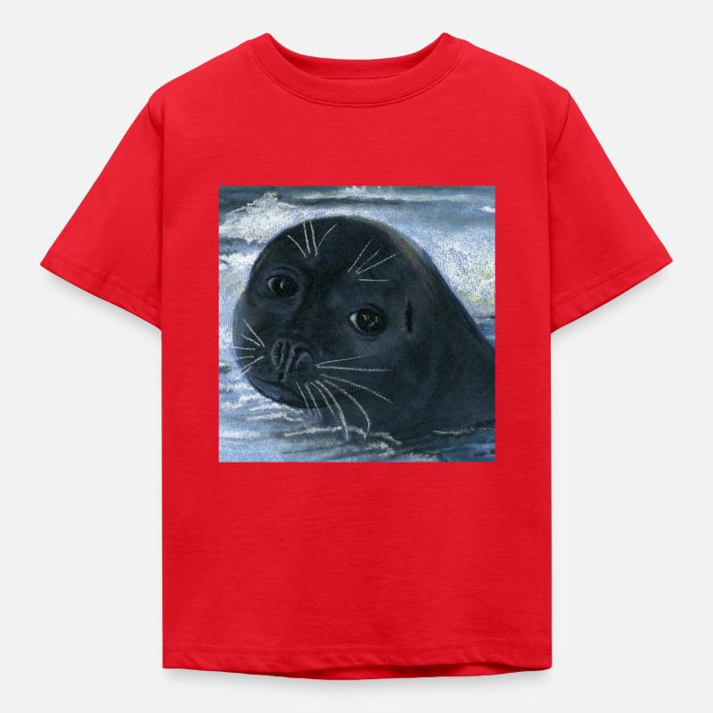 Seetier versiegeln - Kinder T-Shirt - Rot