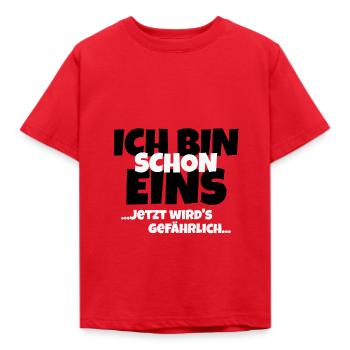 1. Geburtstag Erster Geburtstagsgeschenk - Kinder T-Shirt - Rot - Vorne - AI Model Kid Male (0cm)