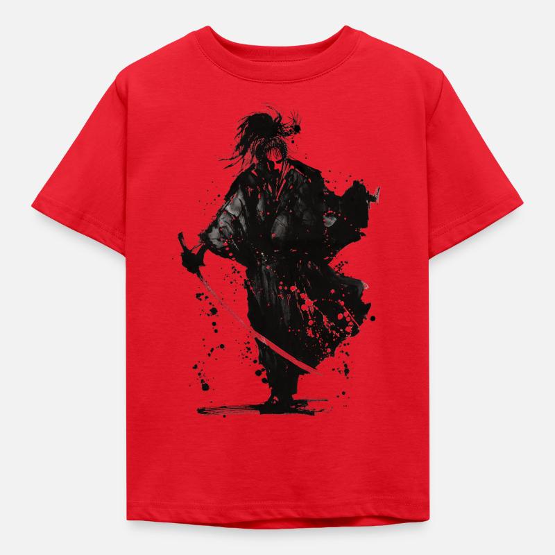 Samurai-Splash - Kinder T-Shirt - Rot